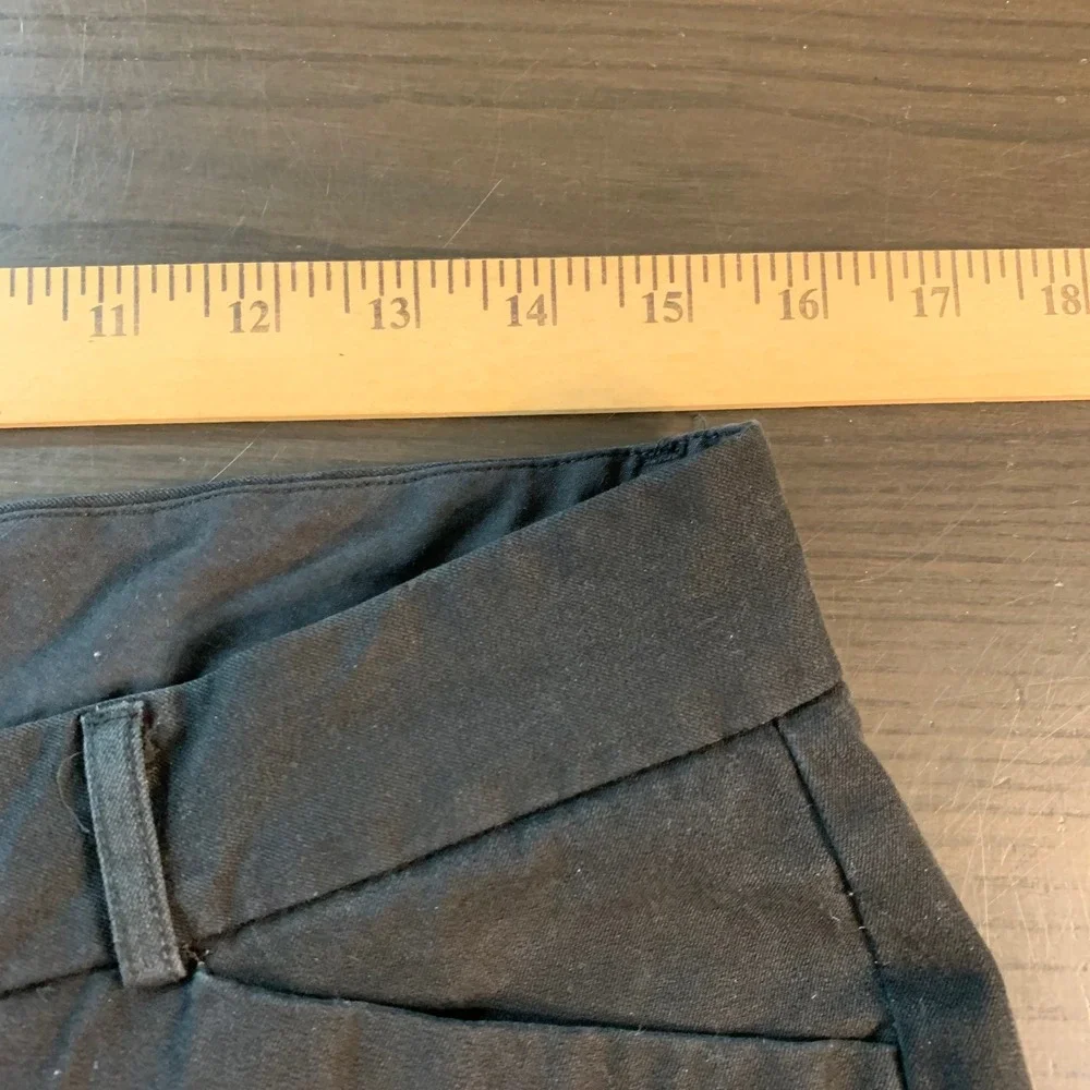 VTG Y2K GAP Modern Fit Flare Pants Black Gapstretch Cotton Stretch Women 8L Tall - Picture 7 of 10